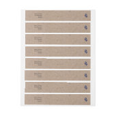 Landelijke Bruiloft | Kraft Monogram Retouradres (Vel)