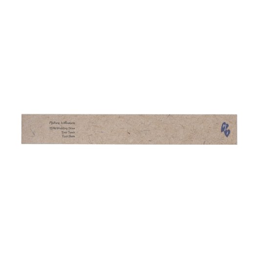 Landelijke Bruiloft | Kraft Monogram Retouradres (Individueel)