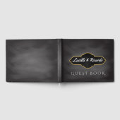 Landelijke Bruiloft | Krijtbord Monogram Gastenboek (Volledig)