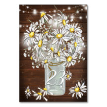 Landelijke bruiloft Mason Jar Daisies BarefootBrid