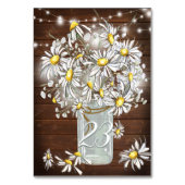 Landelijke bruiloft Mason Jar Daisies BarefootBrid Kaart (Achterkant)
