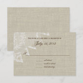 Landelijke Bruiloft Reactie RSVP Kaartje (Voorkant / Achterkant)