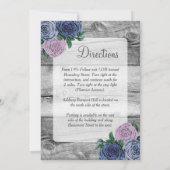 Landelijke bruiloft uitnodiging met rozen (Achterkant)