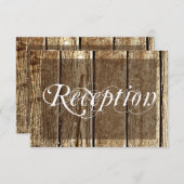 Landelijke bruiloft uitnodigingskaarten van oud bo informatiekaartje (Voorkant / Achterkant)