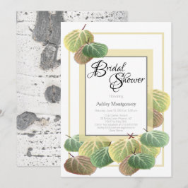 Landelijke bruiloftfeest Aspen schors en bladeren Kaart