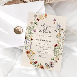 Landelijke Bruiloftsborrel met Bloemen Kaart