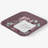 Landelijke bruiloftsborrel met pruimen en bloemen  papieren bordje (Gebogen)