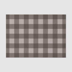 Landelijke bruine tartan geruite patroonprint tissuepapier