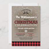 Landelijke Buffalo Check Kerstfeest in de countrys Kaart (Voorkant)