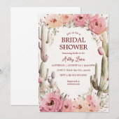 Landelijke Cactus Bruiloft Uitnodiging Boho Cactus (Voorkant / Achterkant)