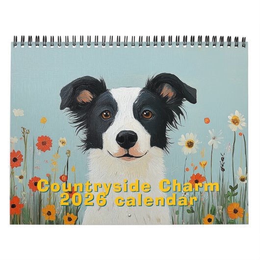 Landelijke Charm 2026 Folk Art Wall Kalender (Hoes)