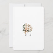 Landelijke Chic Boho Roze Bloemen Bruiloft Kaart (Achterkant)