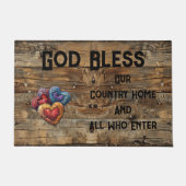 Landelijke Christelijke Hartjes Persoonlijk Deurmat (Voorkant)