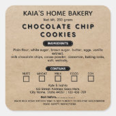 Landelijke cookies label cottage bakkerij verpakki (Voorkant)