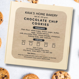 Landelijke cookies label cottage bakkerij verpakki