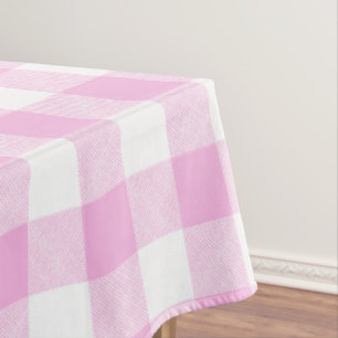 Landelijke Cottage Roze Geruite Keuken Tafelkleed