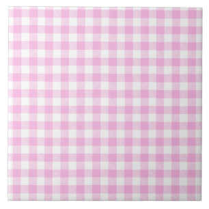 Landelijke Cottage Roze Geruite Keuken Tegeltje