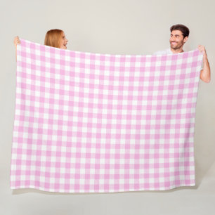 Landelijke Cottage Roze Plaid Fleece Deken