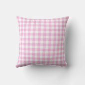 Landelijke Cottage Roze Plaid Kussen (Achterkant)