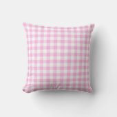 Landelijke Cottage Roze Plaid Kussen (Voorkant)