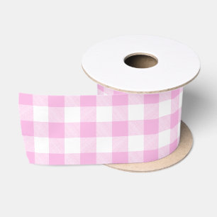 Landelijke Cottage Roze Plaid Satijnen Lint