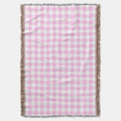 Landelijke cottage roze ruit deken (Voorkant Verticaal)