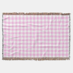 Landelijke cottage roze ruit deken