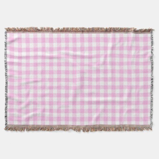 Landelijke cottage roze ruit deken (Voorkant)
