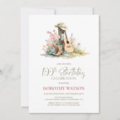 Landelijke Country 100ste verjaardagsfeest Kaart (Voorkant)