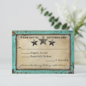 Landelijke Country Parchment Papier RSVP Kaart (Staand voorkant)