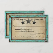 Landelijke Country Parchment Papier RSVP Kaart (Voorkant / Achterkant)