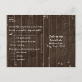 Landelijke Country Western Houten Trouw RSVP BBQ Uitnodiging Briefkaart (Achterkant)