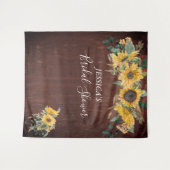 Landelijke Country Zonnebloem Bruidsdiner Hout Wandkleed (Voorkant (horizontaal))