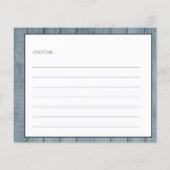 Landelijke country zonnebloem bruiloft recept kaar (Achterkant)