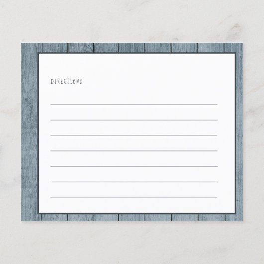 Landelijke country zonnebloem bruiloft recept kaar (Achterkant)