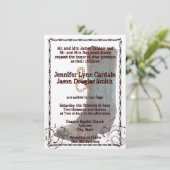 Landelijke Cowboy Boots Barbed Wire Wedding Invite Kaart (Staand voorkant)