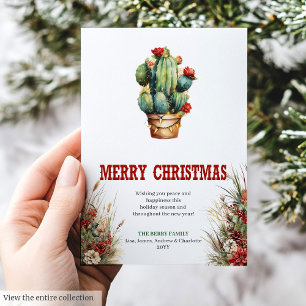 Landelijke Cowboy Kerst Groetkaart Feestdagenkaart