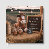 Landelijke cowboy paard Baby fotoboek aandenken  Gastenboek (Voorkant)
