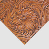 Landelijke Cowboy Western Country Gestempeld Leerp Tissuepapier (Detail)