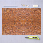 Landelijke Cowboy Western Country Gestempeld Leerp Tissuepapier (Craft)