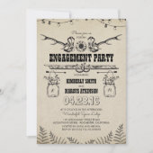 Landelijke cowboylaarzen voor verlovingsfeest kaart (Voorkant)