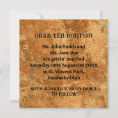 Landelijke Cowboylaarzen Westerse Trouw Uitnodigin Kaart (Achterkant)