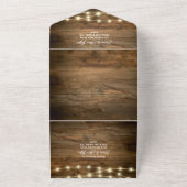 Landelijke Cowboylaarzen Zonnebloem Westerse Bruil All In One Uitnodiging (Buitenkant)