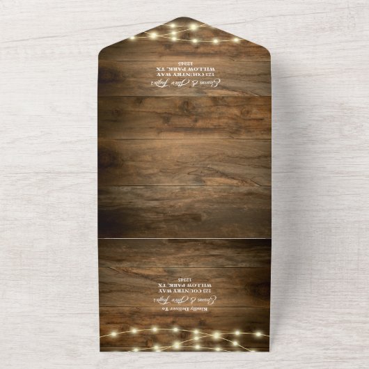 Landelijke Cowboylaarzen Zonnebloem Westerse Bruil All In One Uitnodiging (Buitenkant)