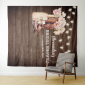 Landelijke Cowgirl Laarzen Borrelende BRUIDSSUITE  Wandkleed (In Situ (horizontaal))