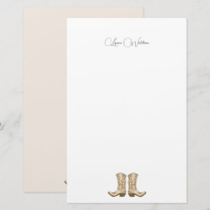 Landelijke Cowgirl Laarzen Landelijke Corresponden Briefpapier