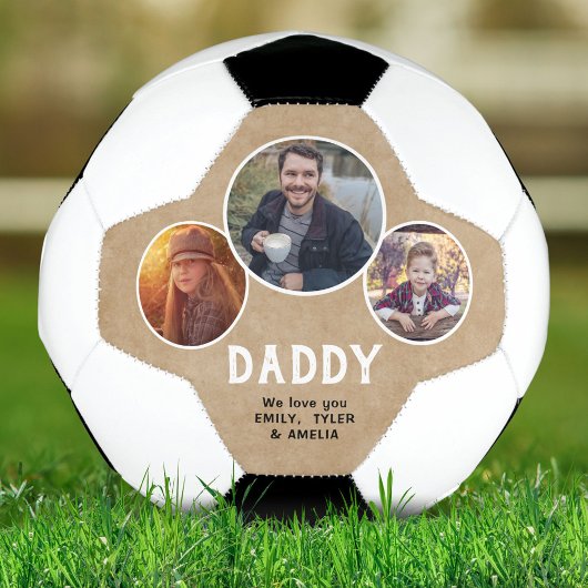 Landelijke Daddy we houden van jou 3 foto`s Vaderd Voetbal