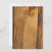 Landelijke dennen en rode kant Winter Bruidsdiner Kaart (Achterkant)