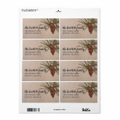 Landelijke dennenappel verzending etiket (Full Sheet)