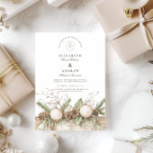 Landelijke dennenboom hanger Winter bruiloft Kaart